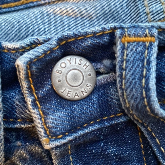 Boyish High Rise Button XXS 24 Straight Ankle Jeans Med Wash - Picture 14 of 14